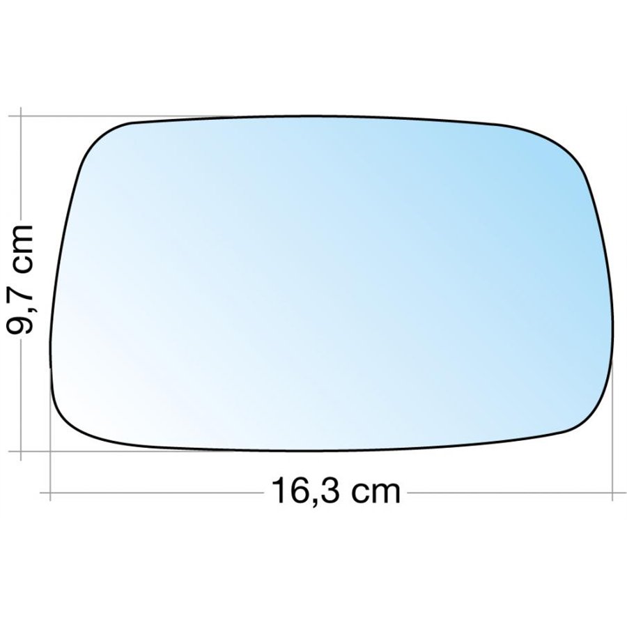 SPECCHIO C/PIASTRA DX CROM. ASF. TOYOTA COROLLA 00˃03, YARIS 99˃05