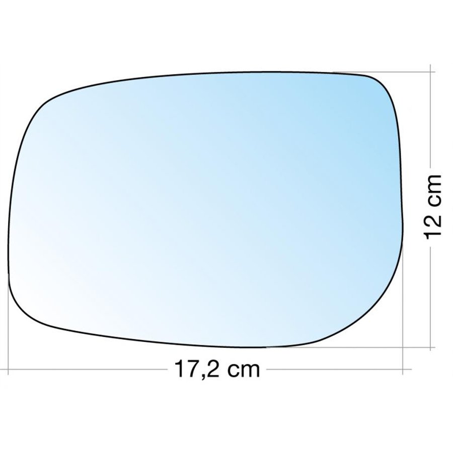 SPECCHIO C/PIASTRA SX CROM. CURVO TERM. TOYOTA YARIS 06˃09 JAPAN 