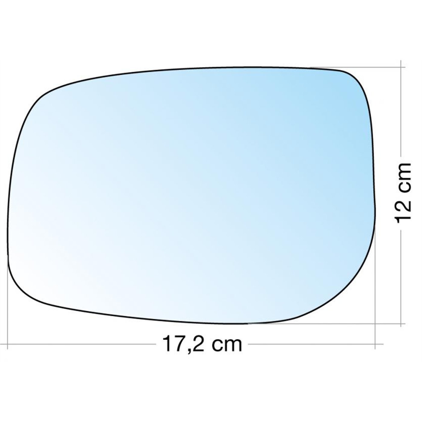 SPECCHIO C/PIASTRA SX CROM. ASF. TOYOTA YARIS 06˃09 JAPAN 