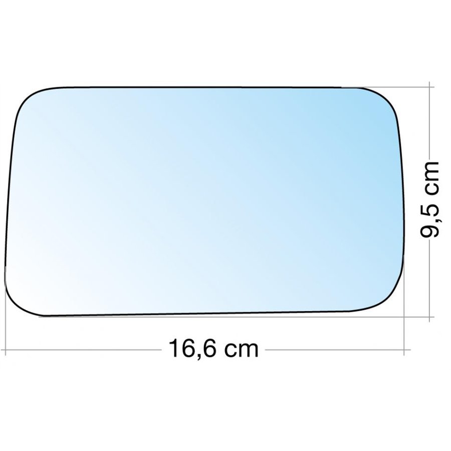 SPECCHIO C/PIASTRA SX CROM. ASF. TERM. SEAT CORDOBA/IBIZA 93˃99-VW GOLF III 91˃97, VENTO 91˃99