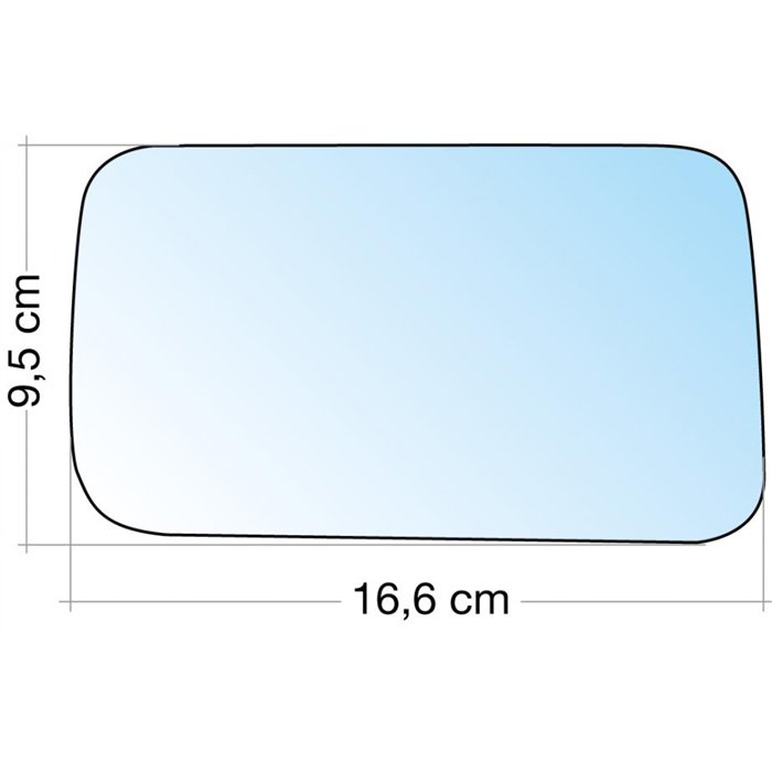 SPECCHIO C/PIASTRA DX CROM. CURVO TERM. SEAT CORDOBA/IBIZA 93˃99-VW GOLF III 91˃97, VENTO 91˃99