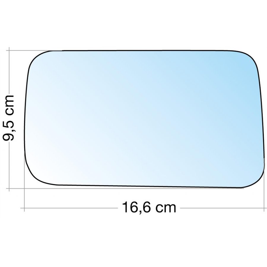 SPECCHIO C/PIASTRA DX CROM. ASF. TERM. SEAT CORDOBA/IBIZA 93˃99-VW GOLF III 91˃97, VENTO 91˃99