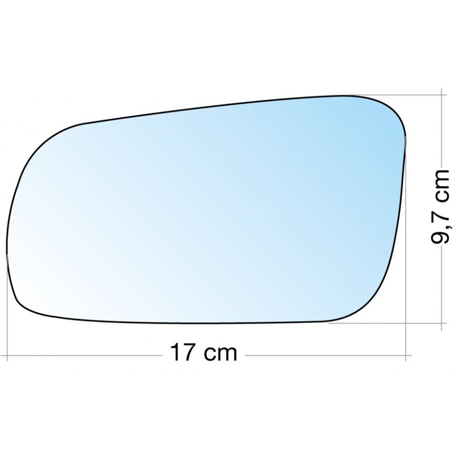 SPECCHIO C/PIASTRA SX CROM. ASF. TERM. SEAT ALHAMBRA 98˃, CORDOBA 99˃02, IBIZA 99˃01, LEON ˃03, TOLEDO 99˃03-SKODA FABIA ˃07, OC