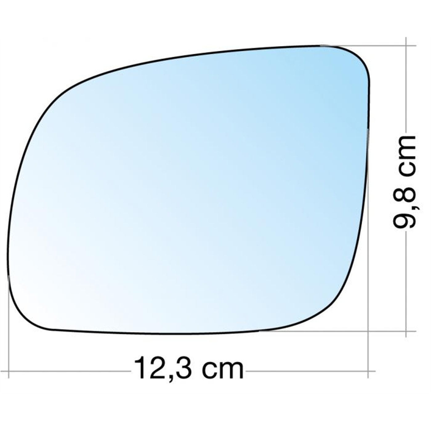 SPECCHIO C/PIASTRA SX CROM. ASF. TERM. SEAT AROSA 99˃01-VW LUPO ˃01