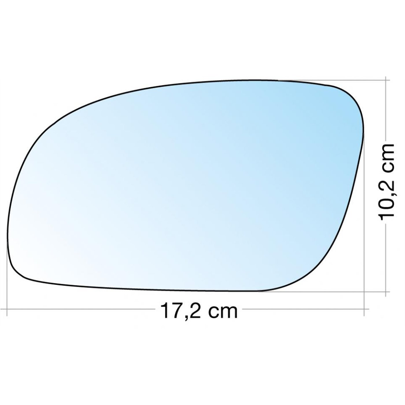 SPECCHIO C/PIASTRA SX CROM. ASF. TERM. VW TOURAN 03˃09