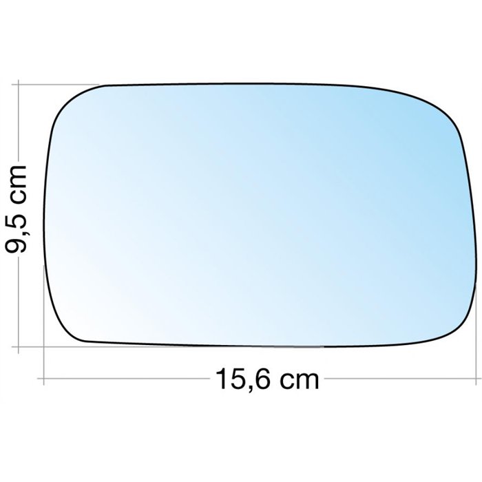 SPECCHIO C/PIASTRA DX CROM. CURVO VW POLO 95˃99