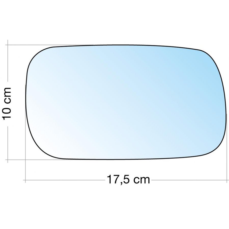 SPECCHIO C/PIASTRA DX CROM. CURVO VW PASSAT 89˃97