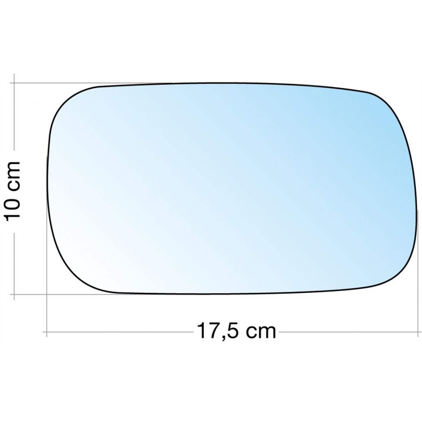SPECCHIO C/PIASTRA DX CROM. CURVO TERM. VW PASSAT 89˃97