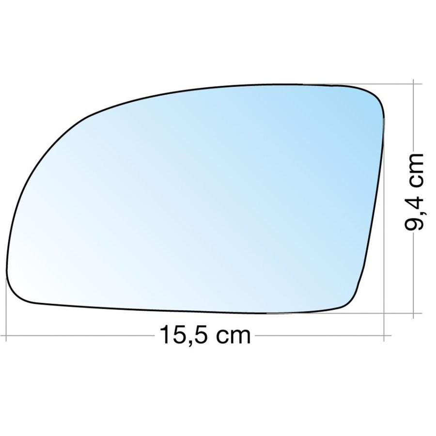 SPECCHIO C/PIASTRA SX CROM. CURVO VW NEW BEETLE 99˃01