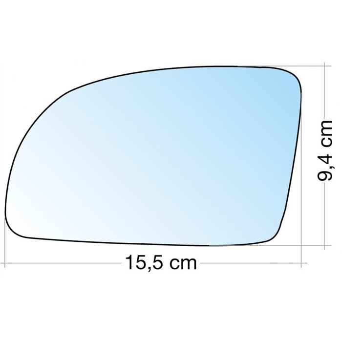 SPECCHIO C/PIASTRA SX CROM. ASF. TERM. VW NEW BEETLE 99˃01