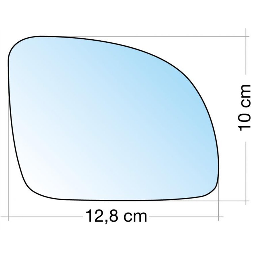 SPECCHIO C/PIASTRA DX CROM. CURVO TERM. VW NEW BEETLE 99˃01