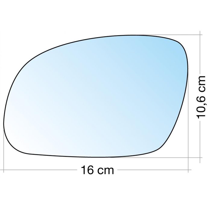 SPECCHIO C/PIASTRA SX CROM. ASF. VW NEW BEETLE 01˃