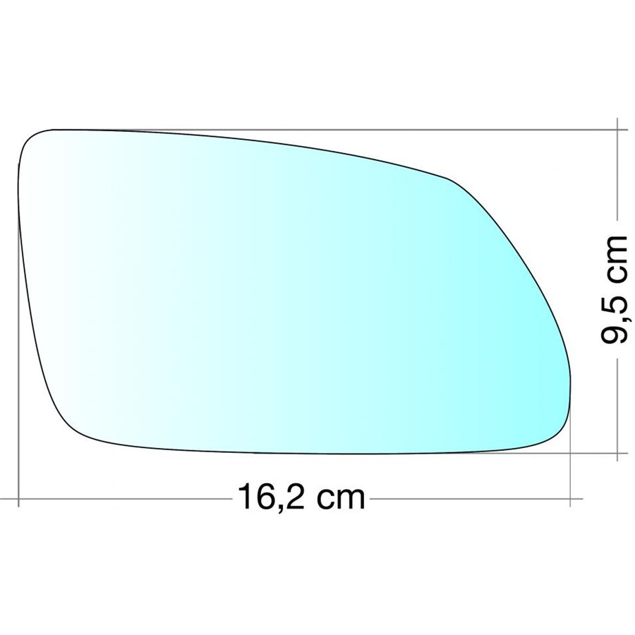 SPECCHIO C/PIASTRA DX CROM. ASF. SKODA OCTAVIA 05˃08-VW POLO 05˃09