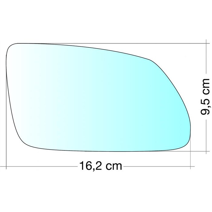 SPECCHIO C/PIASTRA DX CROM. ASF. SKODA OCTAVIA 05˃08-VW POLO 05˃09