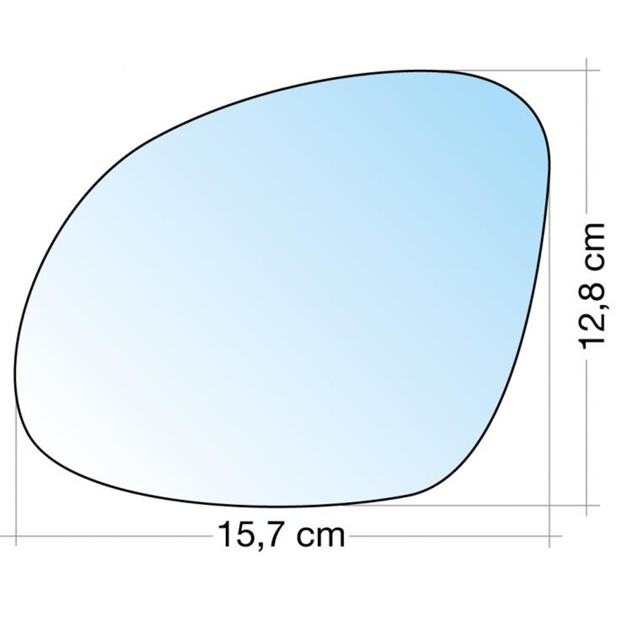 SPECCHIO C/PIASTRA SX CROM. CURVO TERM. VW TIGUAN 07˃11