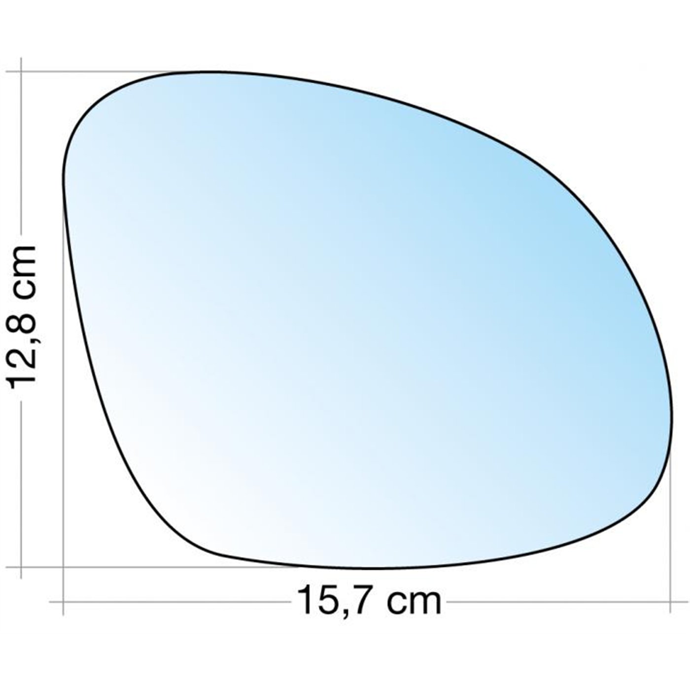 SPECCHIO C/PIASTRA DX CROM. ASF. VW TIGUAN 07˃11