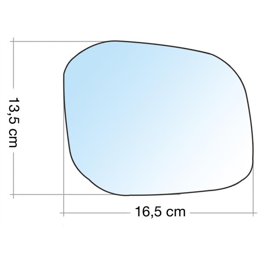 SPECCHIO C/PIASTRA DX CROM ASF TERM VW CADDY 15˃