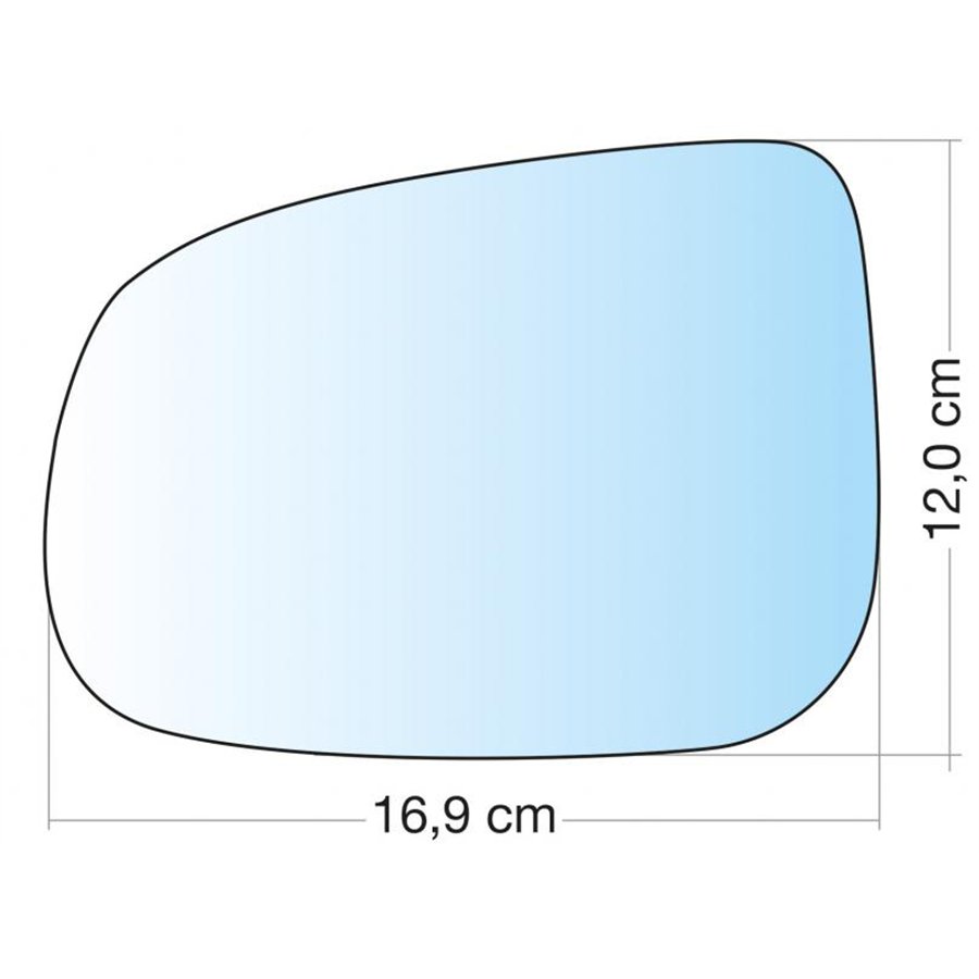 SPECCHIO C/PIASTRA SX CROM ASF S60/V50/V60 10˃