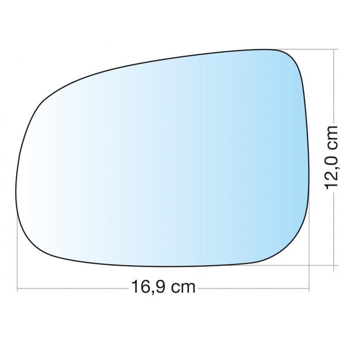 SPECCHIO C/PIASTRA SX CROM ASF S60/V50/V60 10˃