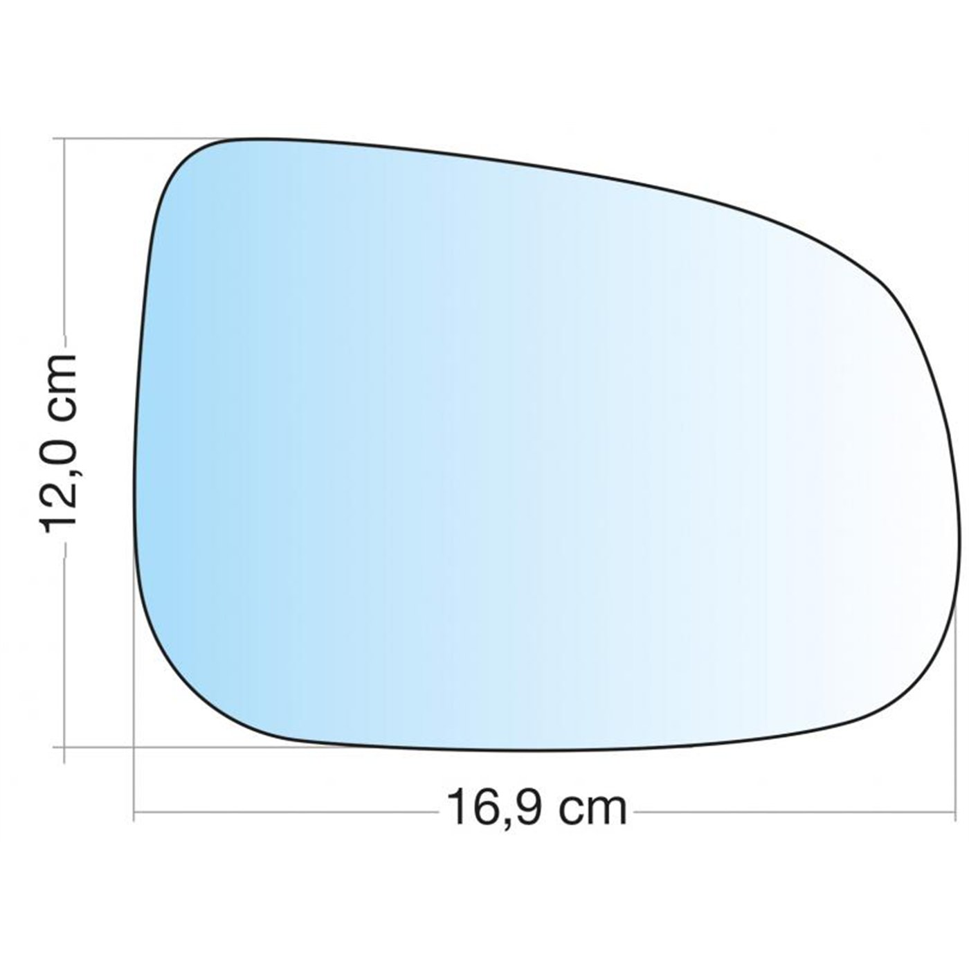 SPECCHIO C/PIASTRA DX CROM ASF S60/V50/V60 10˃