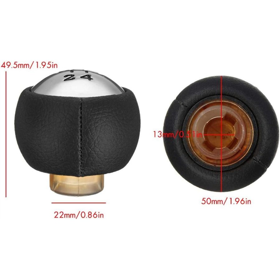 Pomello cambio 5 velocità CITROEN C3 09˃16,C3 Picasso,C4 04˃18,C4 20˃,C5 04˃17,Jumpy 07˃16-FIAT Scudo 07˃16-PEUGEOT 3008 09˃16,5