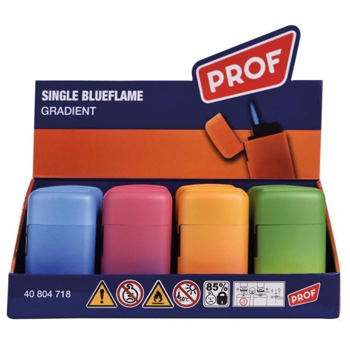 Conf. 20 accendini ricaricabili colori sfumati fiamma antivento