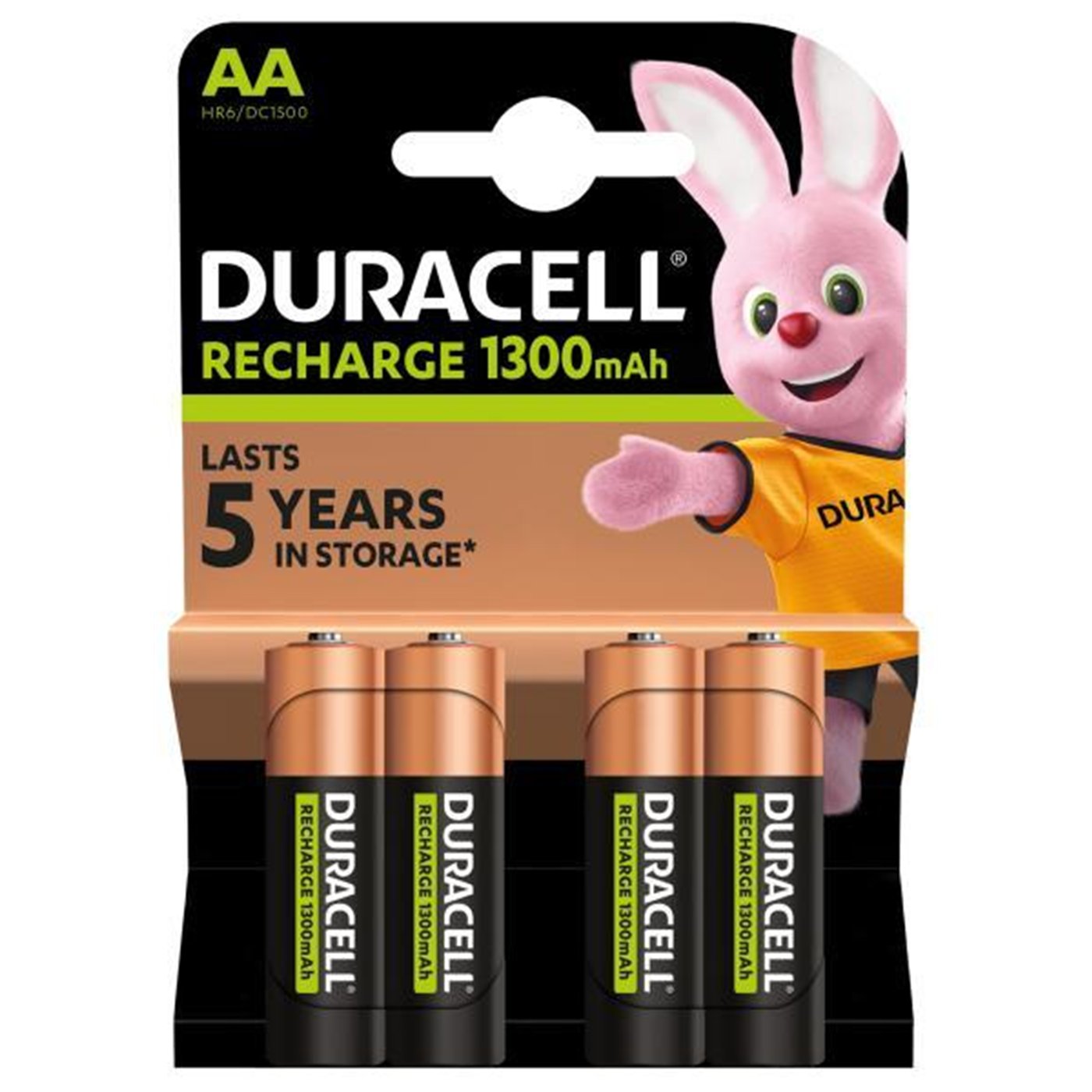 Conf. 4 pile stilo AA ricaricabili precaricate 1300 mAh