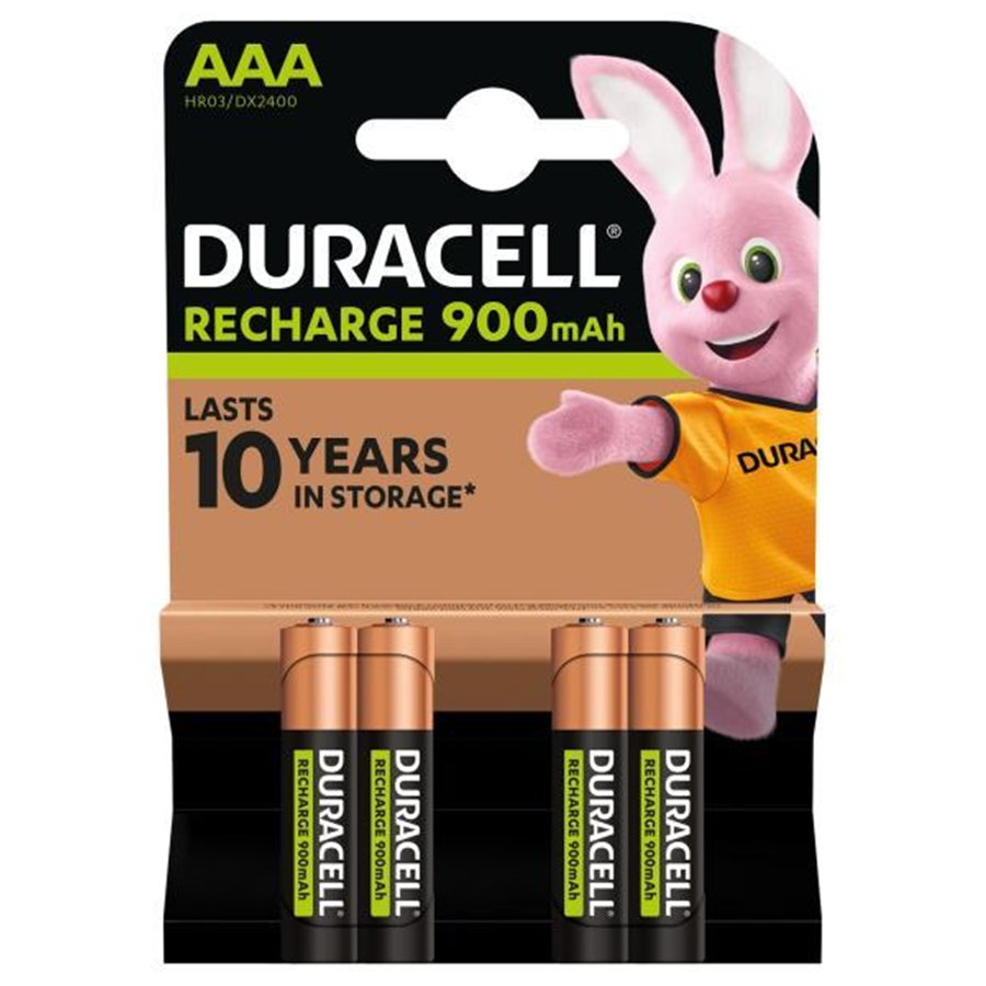 Conf. 4 pile ministilo AAA ricaricabili precaricate 900 mAh