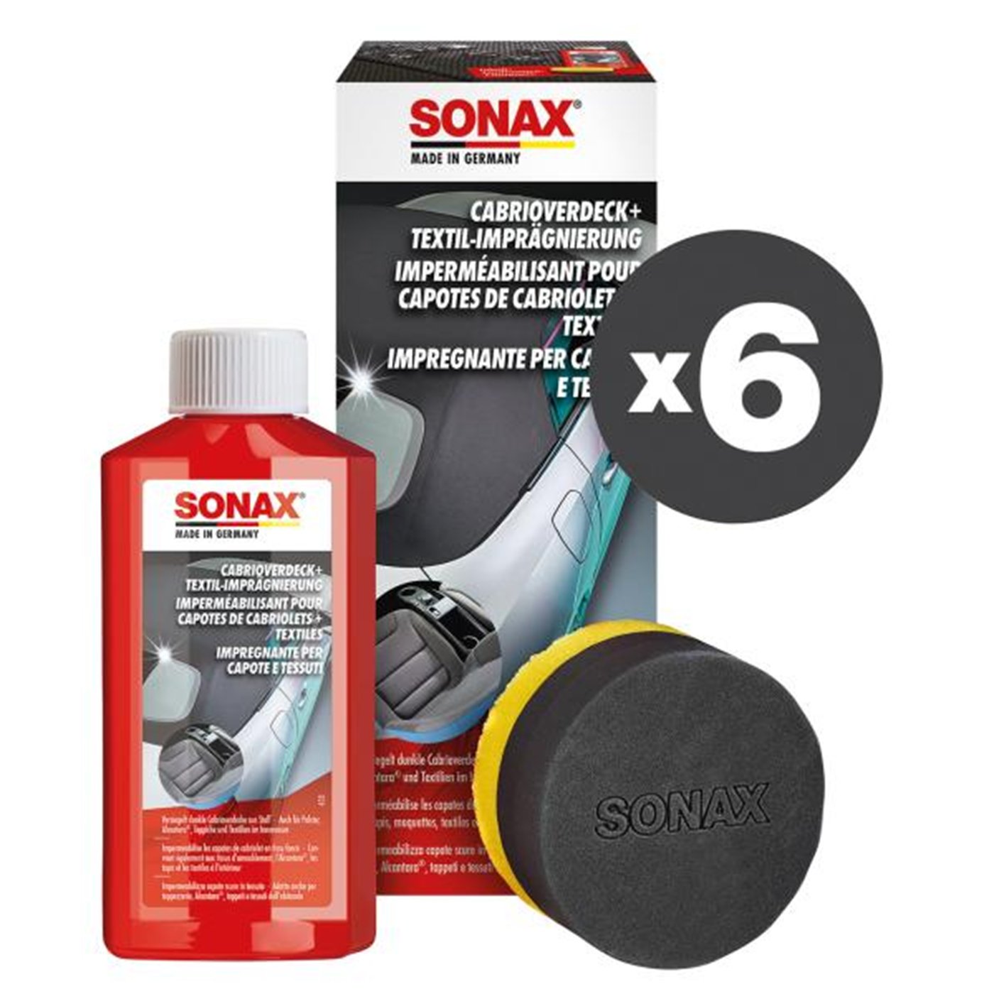Conf. 6 pz impregnante per capote e tessuti 250 mL