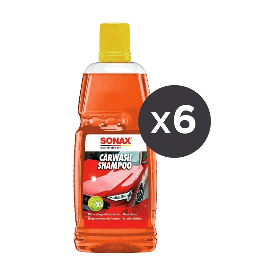 Conf. 6 pz Shampoo per auto 1 L