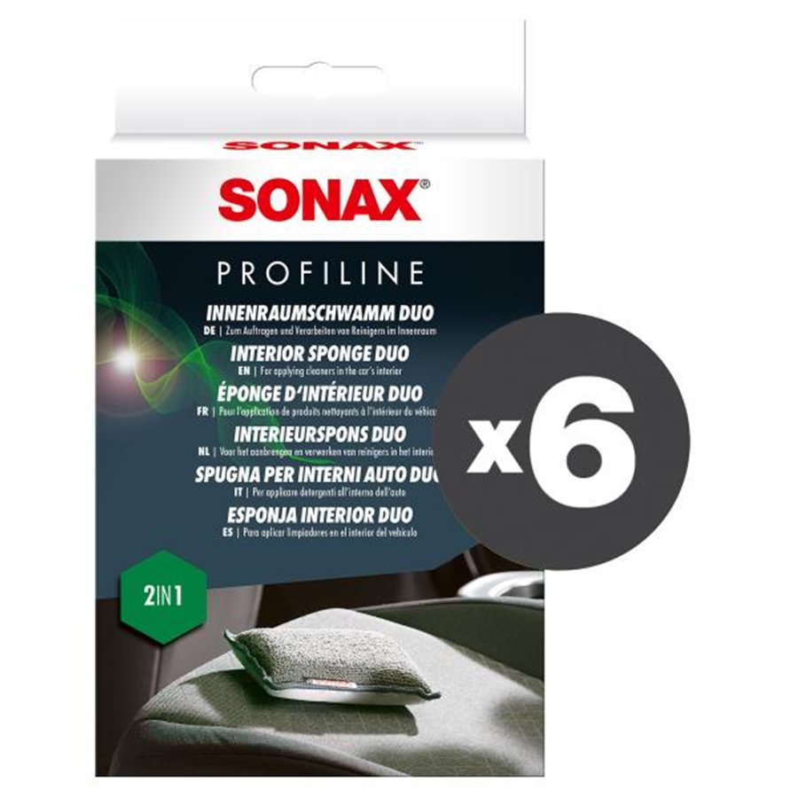 Conf. 6 pz Profiline Spugna Duo per interni