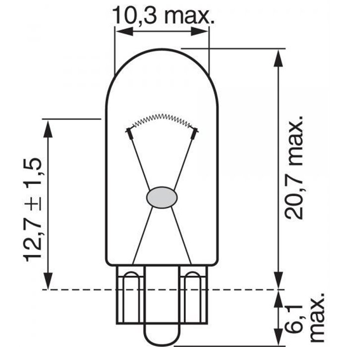 Lampadina Pure Light 12V 3W W3W