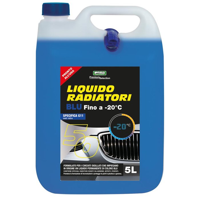 Liquido permanente radiatori e circuiti sigillati -20°C blu 5 L