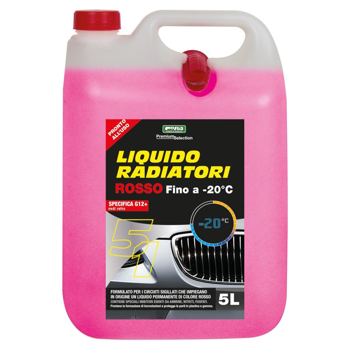 1 PZ LIQUIDO RADIATORI PRONTO -20°C ROSSO 5L