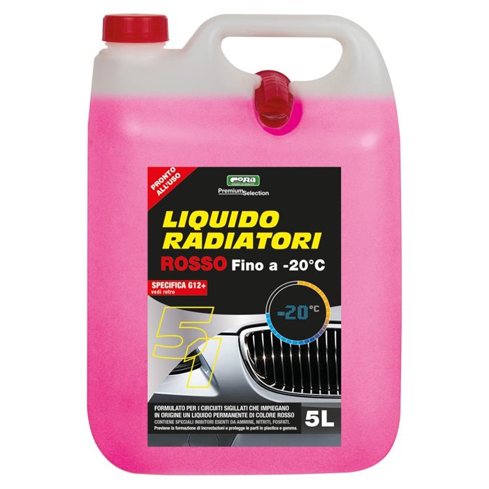 1 PZ LIQUIDO RADIATORI PRONTO -20°C ROSSO 5L