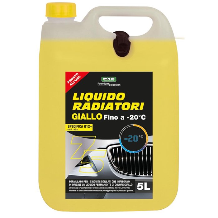 Liquido permanente radiatori e circuiti sigillati -20°C giallo 5 L