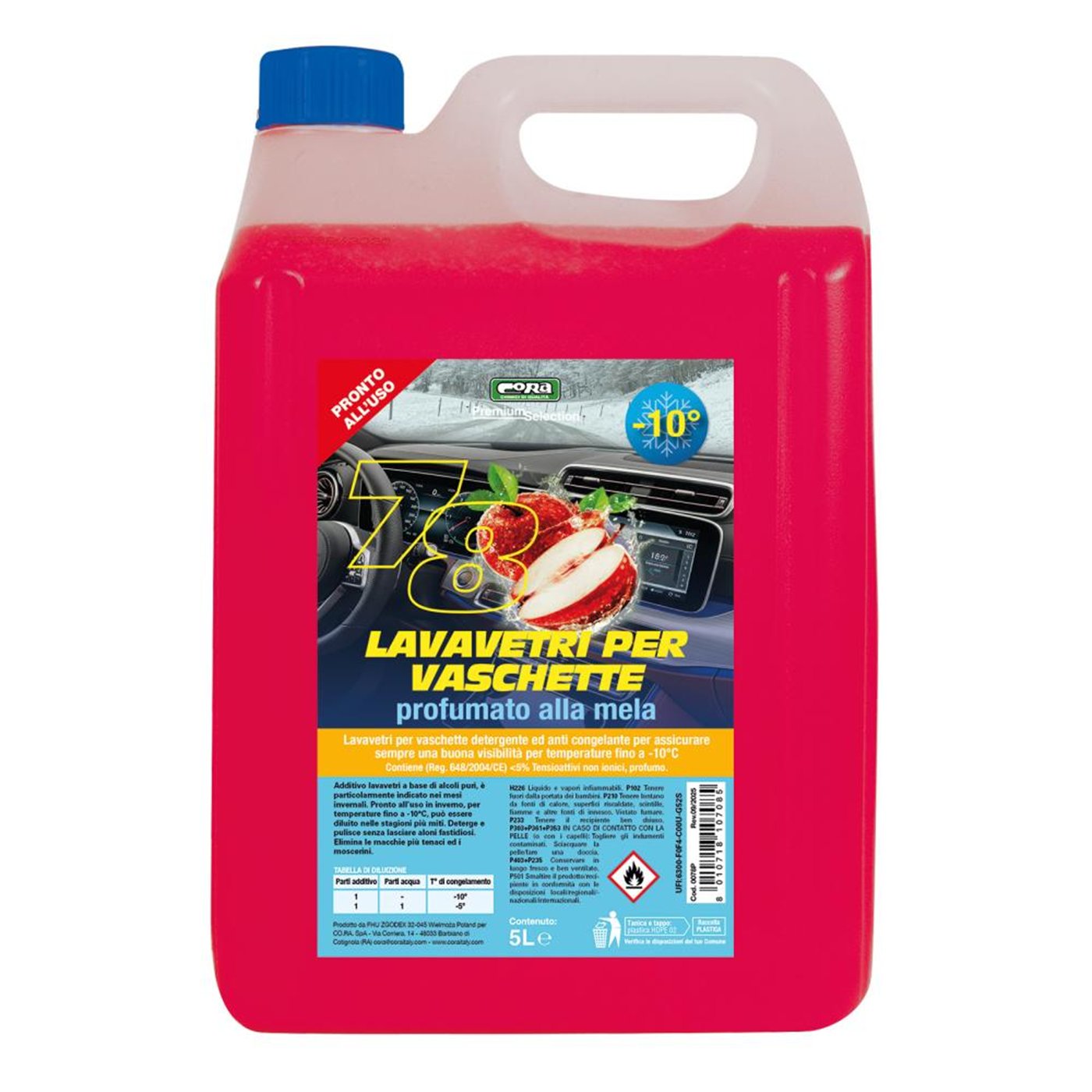 Lavavetri invernale per vaschette -10°C profumo mela 5 L