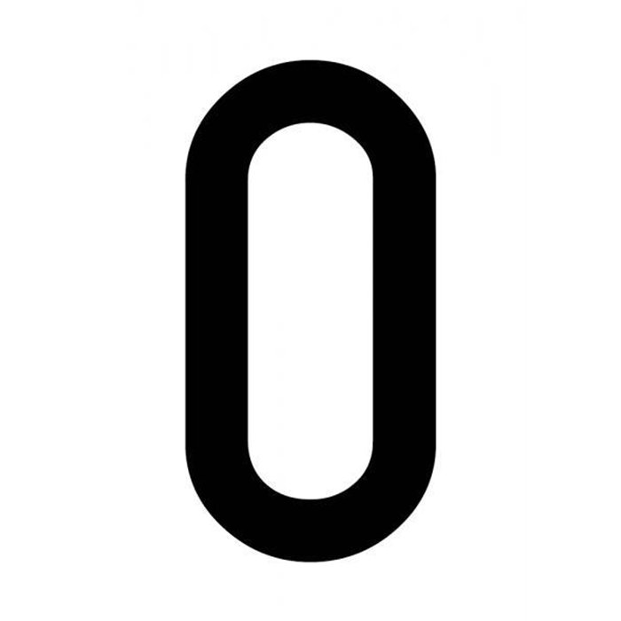 Busta 10 lettere adesive "O" per targa ripetitrice