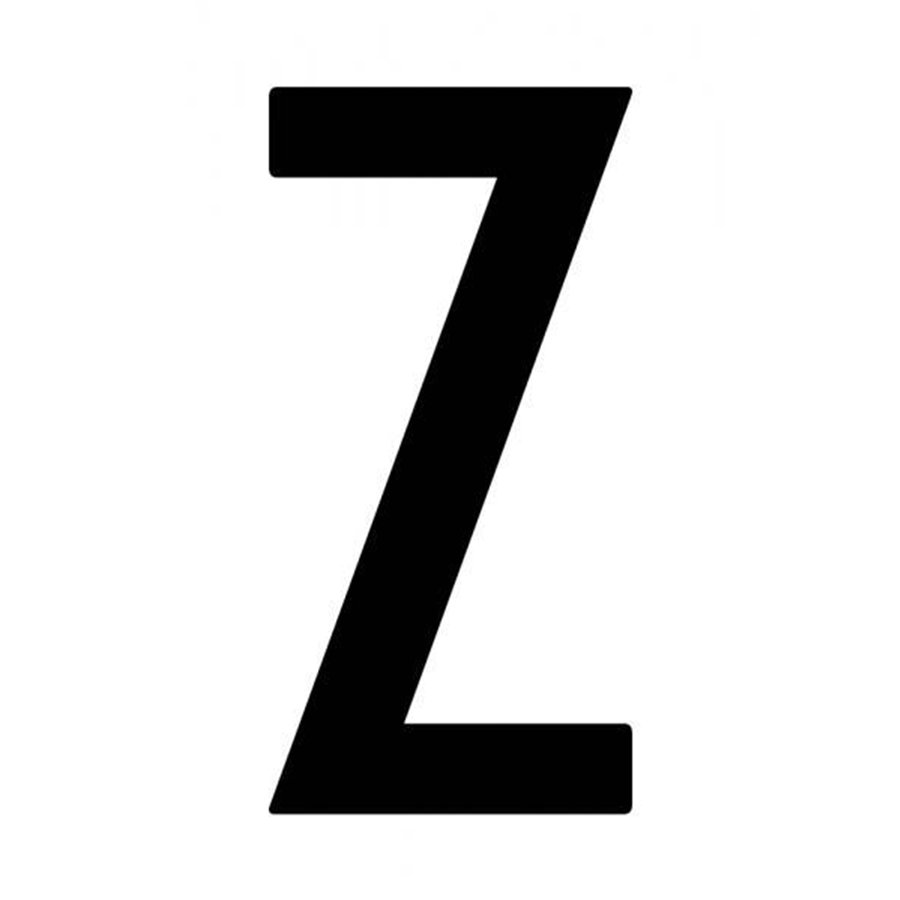 Busta 10 lettere adesive "Z" per targa ripetitrice