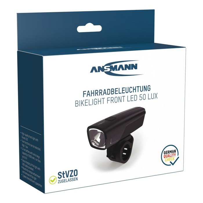 Luce a led anteriore ricaricabile per bici 