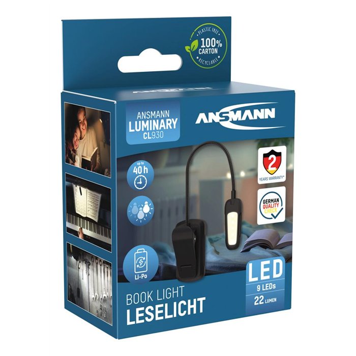 Lampada universale a clip 9 led 3 colori con dimmer