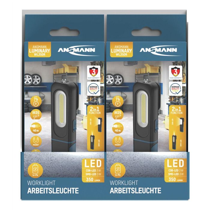 LAMPADA DA LAVORO RICARICABILE MAGNETE 350LUM