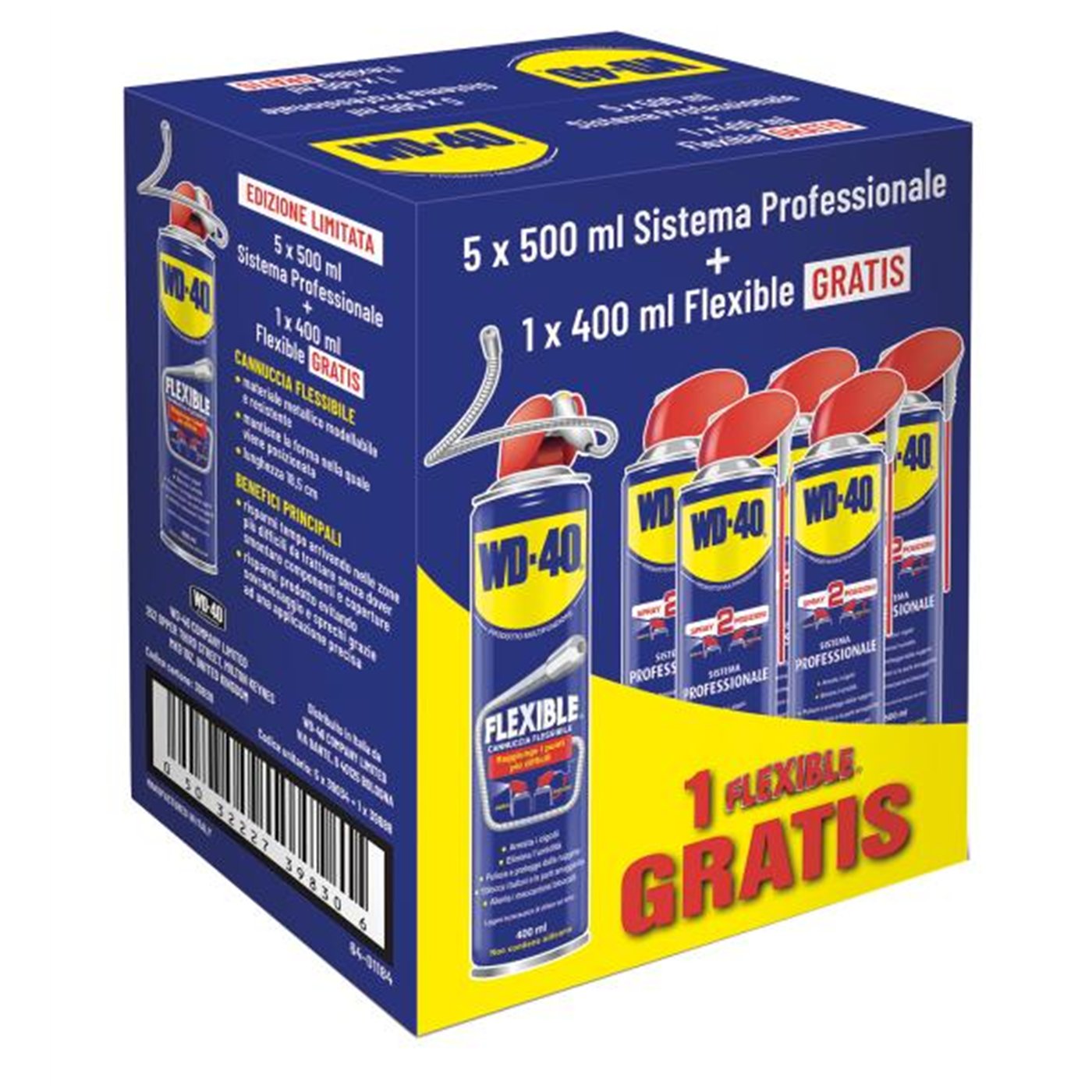 Conf. 5 pz WD-40 Professionale 500 mL + 1 pz Flexible 400 Ml