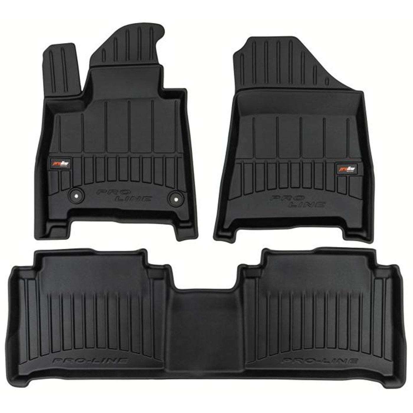Tappeti in TPE 3D HYUNDAI Santa Fe V 23˃ (ibrida ricaricabile, 7 posti, prima e seconda fila)