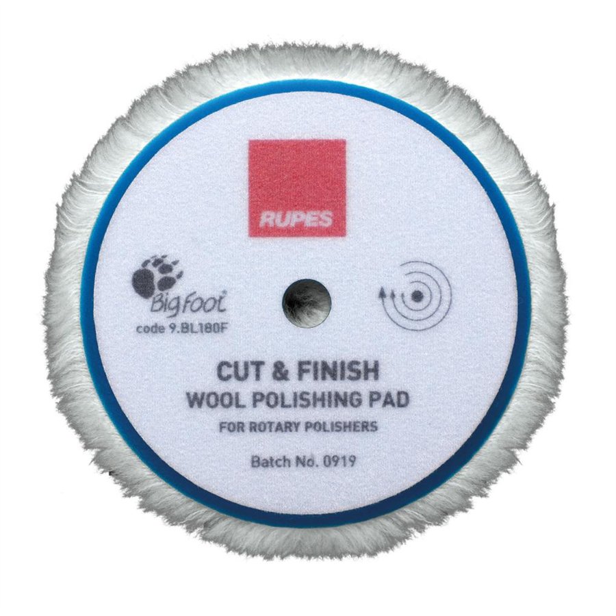 Tampone in lana Cut&Finish per lucidatrice rotativa con platorello da 125 mm