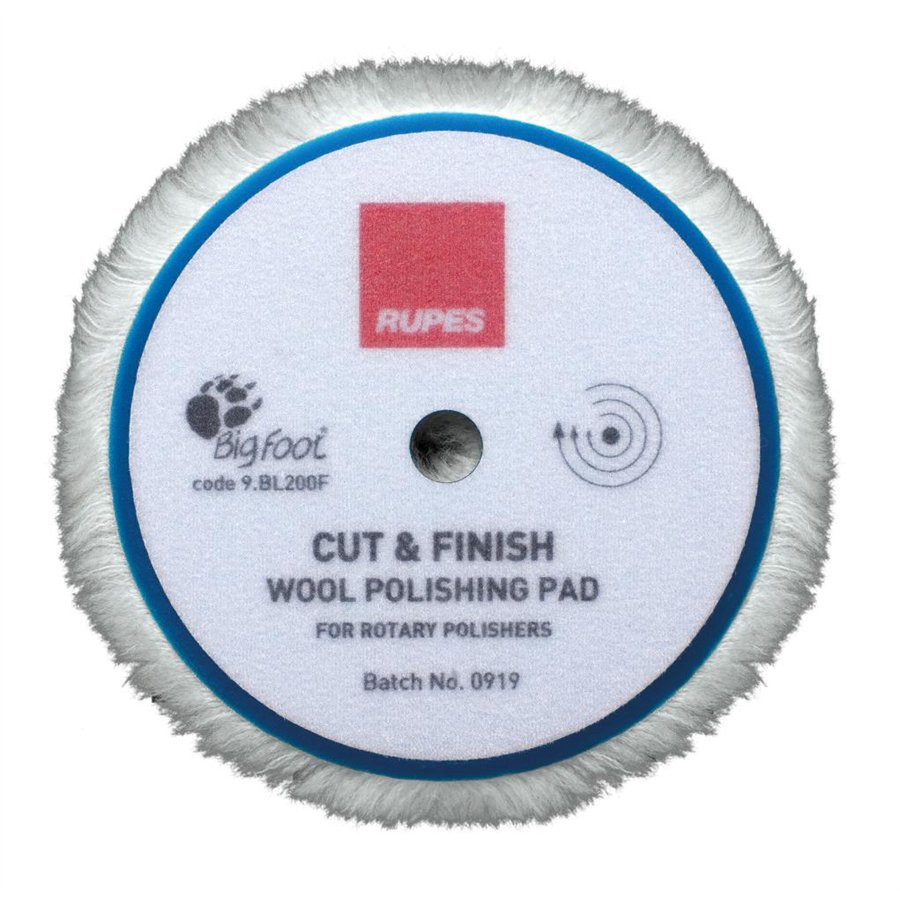 Tampone in lana Cut&Finish per lucidatrice rotativa con platorello da 165 mm