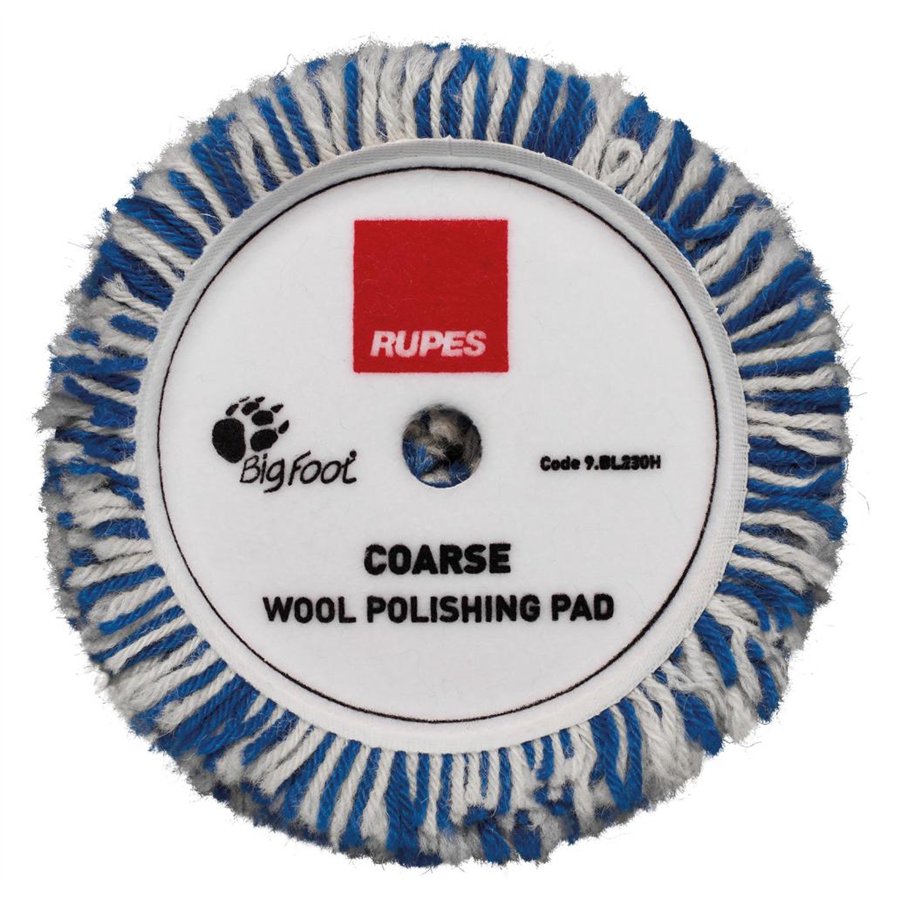 Tampone in lana Twisted per lucidatrice rotativa con platorello da 165 mm