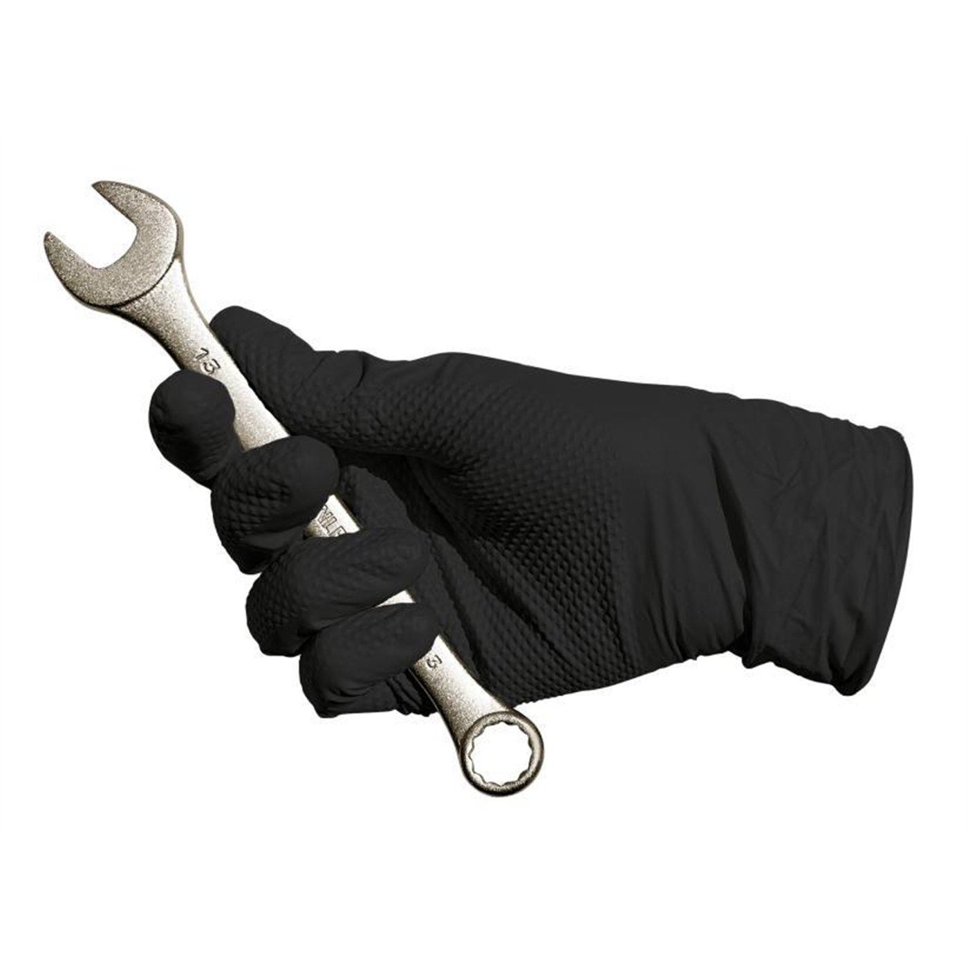 Box 50 guanti Diamond Grip nitrile nero taglia L
