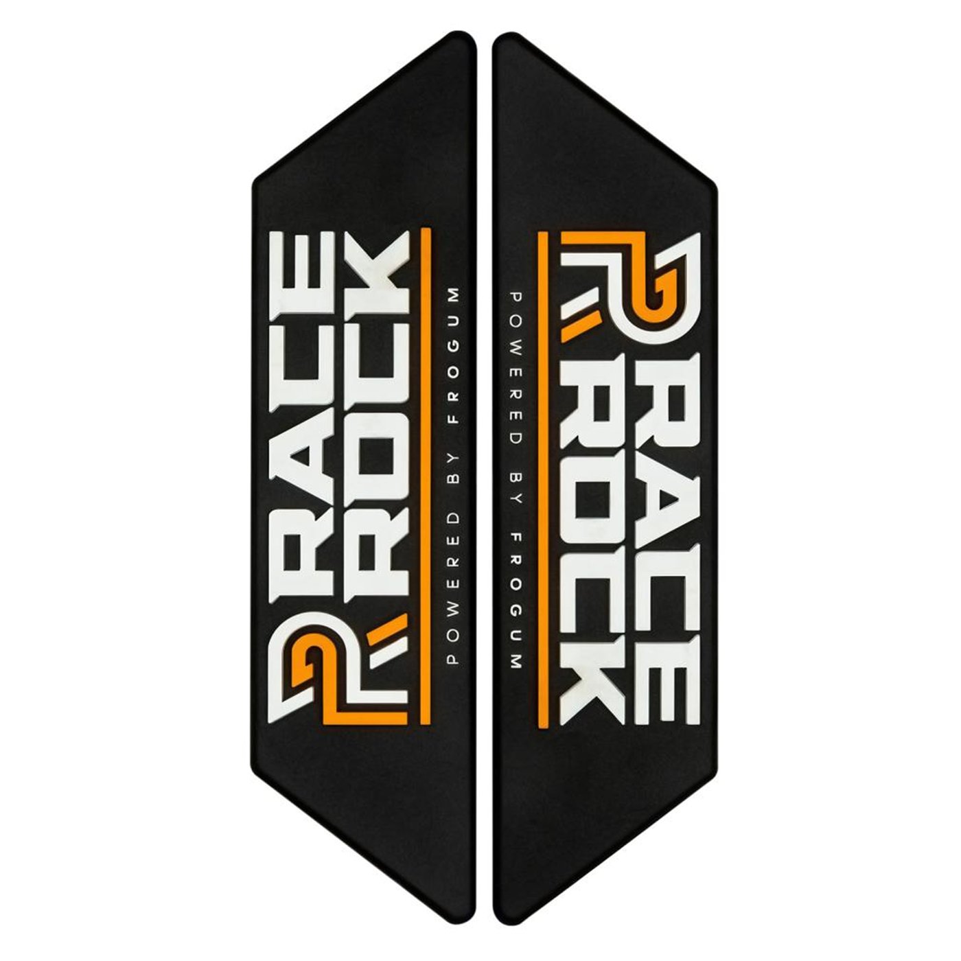 COPPIA EMBLEMI RACE ROCK TPE ARANCIONE