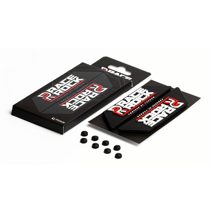 COPPIA EMBLEMI RACE ROCK TPE ROSSO